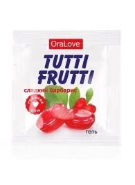 Гель-смазка Tutti-frutti со вкусом барбариса - 4 гр. - Биоритм - купить с доставкой в Екатеринбурге