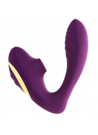 Фиолетовый вибромассажер с двойной стимуляцией Mave - ToyFa