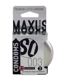 Экстремально тонкие презервативы в железном кейсе MAXUS Extreme Thin - 3 шт. - Maxus - купить с доставкой в Екатеринбурге
