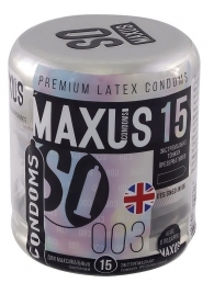Экстремально тонкие презервативы MAXUS Extreme Thin - 15 шт. - Maxus - купить с доставкой в Екатеринбурге