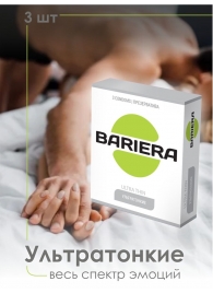 Ультратонкие презервативы Bariera Ultra Thin - 3 шт. - Bariera - купить с доставкой в Екатеринбурге