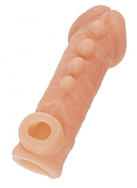 Телесная закрытая насадка с шишечками Cock Sleeve Size S - 13,8 см. - KOKOS - в Екатеринбурге купить с доставкой