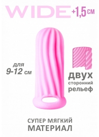 Розовый фаллоудлинитель Homme Wide - 11 см. - Lola Games - в Екатеринбурге купить с доставкой