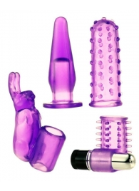 Фиолетовый вибронабор Foreplay Couples Kit - Me You Us