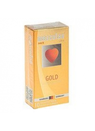 Презервативы Masculan Ultra Gold с золотым напылением и ароматом ванили - 10 шт. - Masculan - купить с доставкой в Екатеринбурге