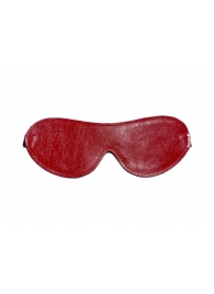 Двусторонняя красно-черная маска на глаза из эко-кожи - БДСМ Арсенал - купить с доставкой в Екатеринбурге