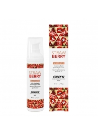 Разогревающее массажное масло  с ароматом клубники Gourmet Strawberry - 50 мл. - Exsens - купить с доставкой в Екатеринбурге
