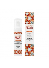 Разогревающее массажное масло Gourmet White Peach Organic с органическими ингредиентами - 50 мл. - Exsens - купить с доставкой в Екатеринбурге