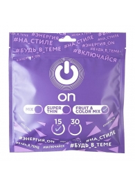 Цветные ароматизированные презервативы ON) Fruit   Color - 15 шт. - ON) - купить с доставкой в Екатеринбурге