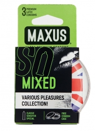 Презервативы в пластиковом кейсе MAXUS AIR Mixed - 3 шт. - Maxus - купить с доставкой в Екатеринбурге
