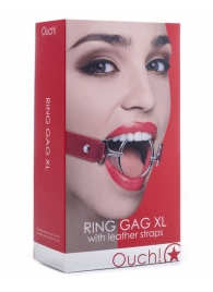 Расширяющий кляп Ring Gag XL с красными ремешками - Shots Media BV - купить с доставкой в Екатеринбурге