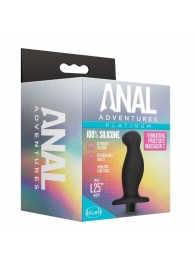 Черный анальный вибромассажёр Silicone Vibrating Prostate Massager 02 - 10,8 см. - Blush Novelties - в Екатеринбурге купить с доставкой