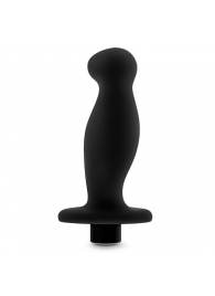 Черный анальный вибромассажёр Silicone Vibrating Prostate Massager 02 - 10,8 см. - Blush Novelties - в Екатеринбурге купить с доставкой