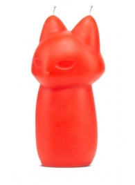 Красная БДСМ-свеча в форме злой кошки Fox Drip Candle - Blush Novelties - купить с доставкой в Екатеринбурге