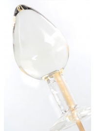 Прозрачный леденец в форме малой анальной пробки со вкусом пина колада - Sosuчki - купить с доставкой в Екатеринбурге