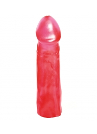 Розовая реалистичная насадка для трусиков с плугом - 19,5 см. - Джага-Джага - купить с доставкой в Екатеринбурге