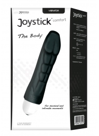 Чёрный вибратор Joystick The Body Comfort - 17 см. - Joy Division