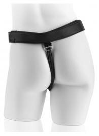 Страпон с телесной насадкой 7  Uncut with Strap on Harness - 18 см. - Pipedream - купить с доставкой в Екатеринбурге