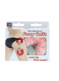 Металлические наручники с розовой меховой опушкой METAL HANDCUFF WITH PLUSH PINK - Dream Toys - купить с доставкой в Екатеринбурге