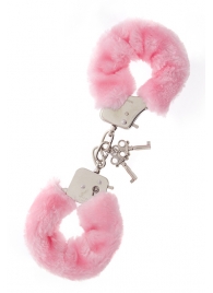 Металлические наручники с розовой меховой опушкой METAL HANDCUFF WITH PLUSH PINK - Dream Toys - купить с доставкой в Екатеринбурге