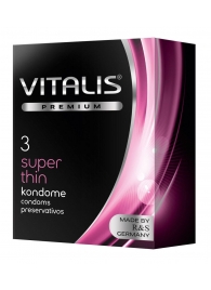 Ультратонкие презервативы VITALIS PREMIUM super thin - 3 шт. - Vitalis - купить с доставкой в Екатеринбурге