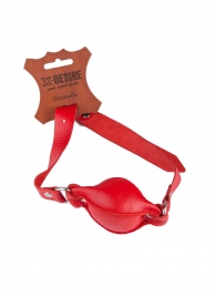Красный кожаный кляп на регулируемых ремешках - Sitabella - купить с доставкой в Екатеринбурге