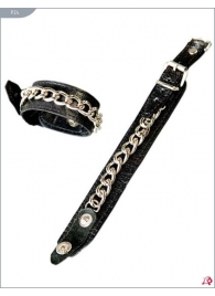 Декорированные цепочками узкие наручники - Подиум - купить с доставкой в Екатеринбурге
