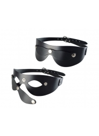 Черная кожаная маска  Новичок - Sitabella - купить с доставкой в Екатеринбурге