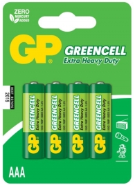 Батарейки солевые GP GreenCell AAA/R03G - 4 шт. - Элементы питания - купить с доставкой в Екатеринбурге
