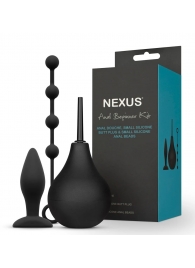 Анальный набор Nexus Anal Beginner Kit: пробка, душ и шарики - Nexus Range