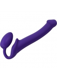 Фиолетовый безремневой страпон Silicone Bendable Strap-On - size M - Strap-on-me - купить с доставкой в Екатеринбурге