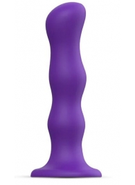 Фиолетовая насадка Strap-On-Me Dildo Geisha Balls size M - Strap-on-me - купить с доставкой в Екатеринбурге