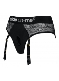 Черные трусики для насадок Diva Lingerie Harness - size S - Strap-on-me - купить с доставкой #SOTBIT_REGIONS_UF_V_REGION_NAME#