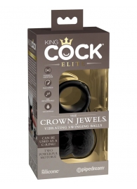 Черная вибронасадка King Cock Ellite The Crown Jewels - Pipedream - в Екатеринбурге купить с доставкой