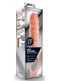 Телесная насадка на пенис 9 Inch Cock Sheath Extender - 22,2 см. - Blush Novelties - в Екатеринбурге купить с доставкой