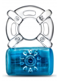 Синее эрекционное виброкольцо Pleaser Rechargeable C-Ring - Blush Novelties - в Екатеринбурге купить с доставкой