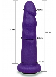 Фиолетовая реалистичная насадка-плаг - 16,2 см. - LOVETOY (А-Полимер) - купить с доставкой в Екатеринбурге