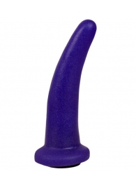 Фиолетовая гладкая изогнутая насадка-плаг - 13,3 см. - LOVETOY (А-Полимер) - купить с доставкой в Екатеринбурге