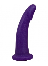 Фиолетовая гладкая изогнутая насадка-плаг - 14,7 см. - LOVETOY (А-Полимер) - купить с доставкой в Екатеринбурге