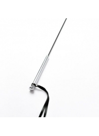 Черный кожаный стек с гладкой ручкой - 55 см. - Crazy Handmade - купить с доставкой в Екатеринбурге