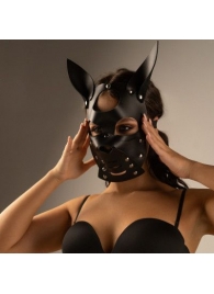 Черная маска  Собака  с ушками - Crazy Handmade - купить с доставкой в Екатеринбурге