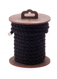 Черная хлопковая веревка для бондажа на катушке - 5 м. - Crazy Handmade - купить с доставкой в Екатеринбурге