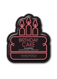 Лубрикант на водной основе со вкусом торта с кремом Wicked Aqua Birthday cake - 3 мл. - Wicked - купить с доставкой в Екатеринбурге