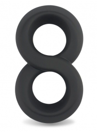 Черное двойное эрекционное кольцо Ultra Soft Platinum Cure Silicone Cockring - Lovetoy - в Екатеринбурге купить с доставкой