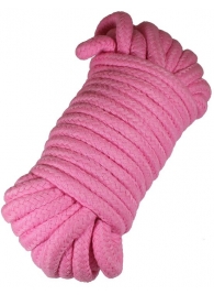 Розовая верёвка для бондажа и декоративной вязки - 10 м. - Eroticon - купить с доставкой в Екатеринбурге