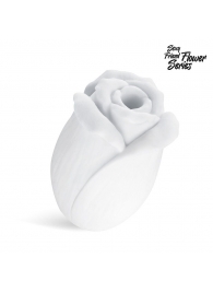 Белый нереалистичный мастурбатор в форме бутона цветка White Rose - 1137 - в Екатеринбурге купить с доставкой