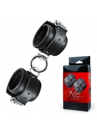 Черные широкие кожаные наручники - Notabu - купить с доставкой в Екатеринбурге
