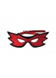 Красно-чёрная маска на глаза с разрезами - Sitabella - купить с доставкой в Екатеринбурге