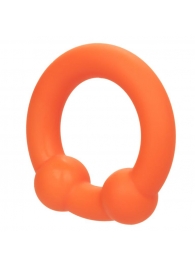 Оранжевое эрекционное кольцо Liquid Silicone Dual Ball Ring - California Exotic Novelties - в Екатеринбурге купить с доставкой