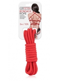 Красная хлопковая веревка для связывания - 3 м. - Lux Fetish - купить с доставкой в Екатеринбурге